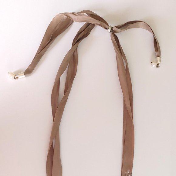 Chico's Layered Ribbon Pearl Necklace - Picture 3 of 3